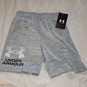 Under Armour Boy's Light Gray Heather Athletic Shorts